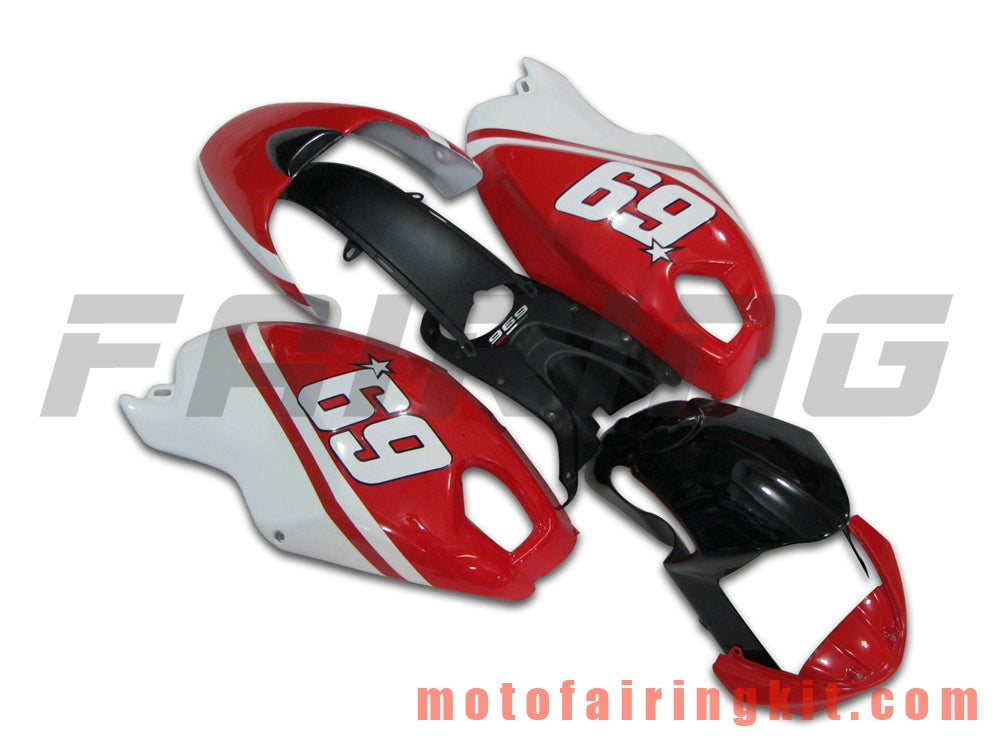 Fairing Kits Fit for 696 796 795 M1000 M1100 2009 2010 2011 2012 09 10 11 12 Plastic ABS Injection Mold Complete Motorcycle Body Aftermarket Bodywork Frame (Red & Black) B011