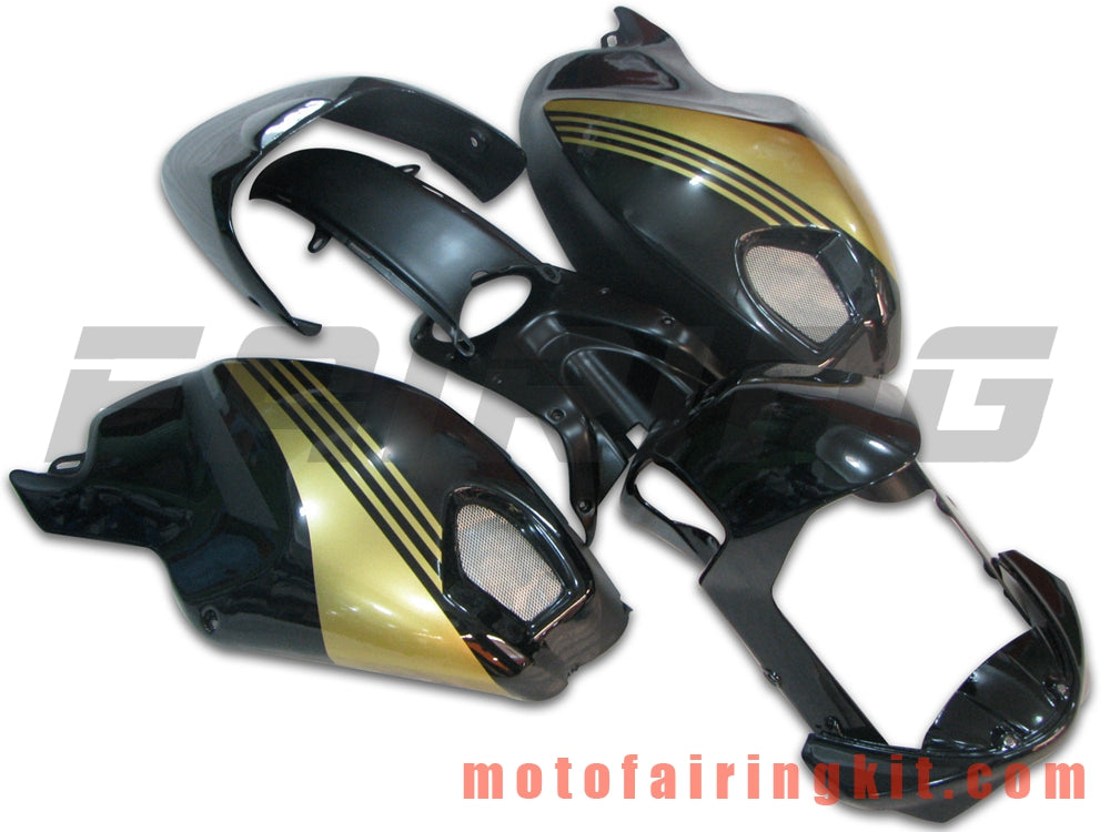 Fairing Kits Fit for 696 796 795 M1000 M1100 2009 2010 2011 2012 09 10 11 12 Plastic ABS Injection Mold Complete Motorcycle Body Aftermarket Bodywork Frame (Black & Gold) B012