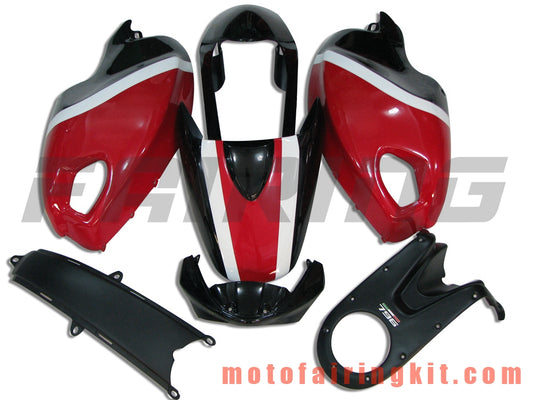 Fairing Kits Fit for 696 796 795 M1000 M1100 2009 2010 2011 2012 09 10 11 12 Plastic ABS Injection Mold Complete Motorcycle Body Aftermarket Bodywork Frame (Red & Black) B016