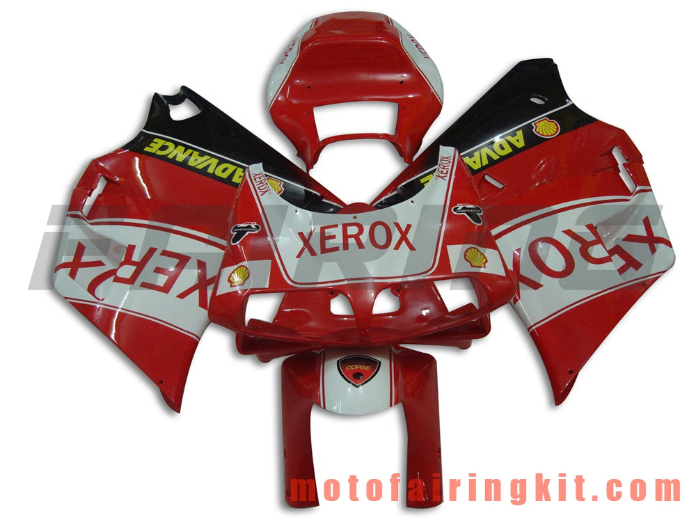 Fairing Kits Fit for 996 748 916 998 Biposto 1996 1997 1998 1999 2000 2001 2002 Plastic ABS Injection Mold Complete Motorcycle Body Aftermarket Bodywork Frame (Red & White) B003