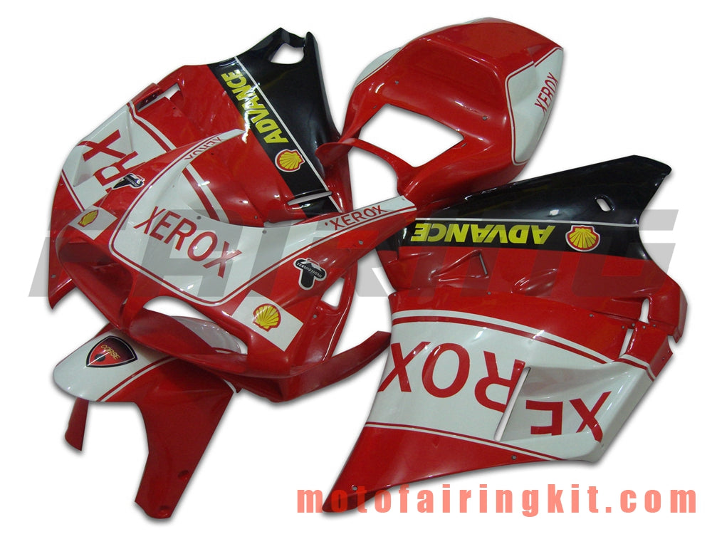 Fairing Kits Fit for 996 748 916 998 Biposto 1996 1997 1998 1999 2000 2001 2002 Plastic ABS Injection Mold Complete Motorcycle Body Aftermarket Bodywork Frame (Red & White) B003