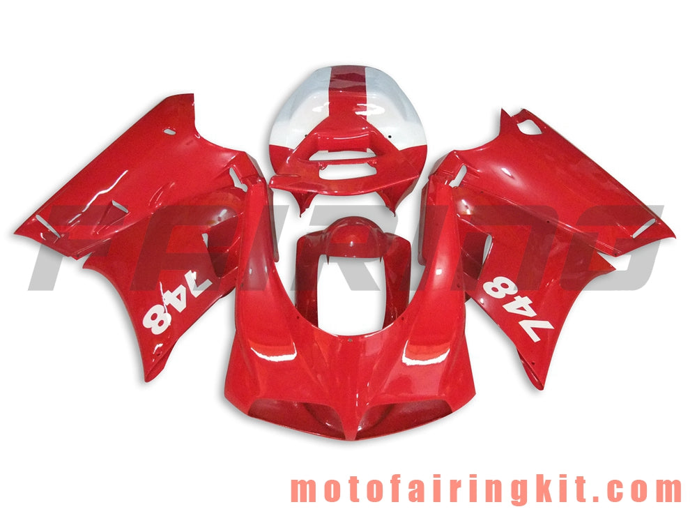 Kits de carenado aptos para 996 748 916 998 Biposto 1996 1997 1998 1999 2000 2001 2002 Molde de inyección de plástico ABS Carrocería completa para motocicleta Marco de carrocería de posventa (rojo y blanco) B012