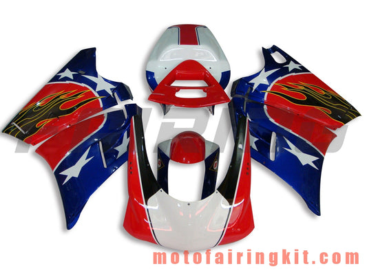 Fairing Kits Fit for 996 748 916 998 Biposto 1996 1997 1998 1999 2000 2001 2002 Plastic ABS Injection Mold Complete Motorcycle Body Aftermarket Bodywork Frame (Red & Blue) B018