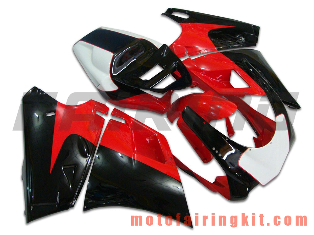 Fairing Kits Fit for 996 748 916 998 Biposto 1996 1997 1998 1999 2000 2001 2002 Plastic ABS Injection Mold Complete Motorcycle Body Aftermarket Bodywork Frame (Red & Black) B021