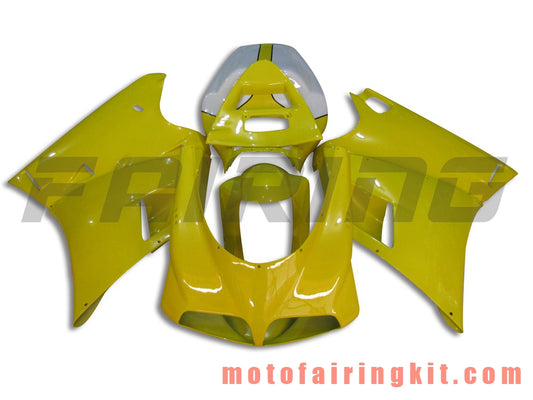 Fairing Kits Fit for 996 748 916 998 Biposto 1996 1997 1998 1999 2000 2001 2002 Plastic ABS Injection Mold Complete Motorcycle Body Aftermarket Bodywork Frame (Yellow & White) B023