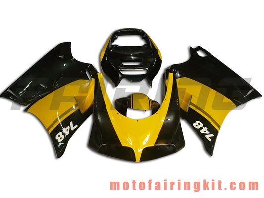 Fairing Kits Fit for 996 748 916 998 Biposto 1996 1997 1998 1999 2000 2001 2002 Plastic ABS Injection Mold Complete Motorcycle Body Aftermarket Bodywork Frame (Yellow & Black) B024