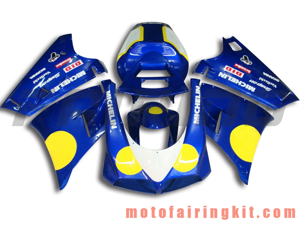 Fairing Kits Fit for 996 748 916 998 Biposto 1996 1997 1998 1999 2000 2001 2002 Plastic ABS Injection Mold Complete Motorcycle Body Aftermarket Bodywork Frame (Blue & Yellow) B025