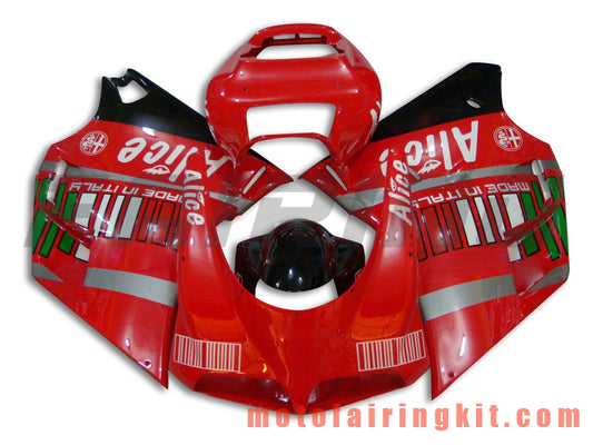 Kits de carenado aptos para 996 748 916 998 Biposto 1996 1997 1998 1999 2000 2001 2002 Molde de inyección de plástico ABS Carrocería completa para motocicleta Marco de carrocería de posventa (rojo y negro) B028