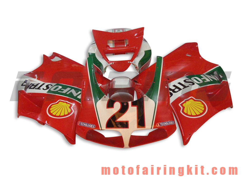 Fairing Kits Fit for 996 748 916 998 Biposto 1996 1997 1998 1999 2000 2001 2002 Plastic ABS Injection Mold Complete Motorcycle Body Aftermarket Bodywork Frame (Red & White) B029