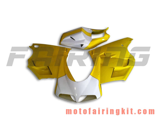 Fairing Kits Fit for 996 748 916 998 Biposto 1996 1997 1998 1999 2000 2001 2002 Plastic ABS Injection Mold Complete Motorcycle Body Aftermarket Bodywork Frame (Yellow & White) B035