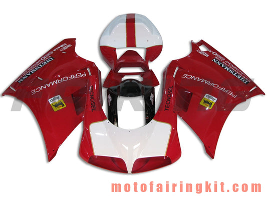 Fairing Kits Fit for 996 748 916 998 Biposto 1996 1997 1998 1999 2000 2001 2002 Plastic ABS Injection Mold Complete Motorcycle Body Aftermarket Bodywork Frame (Red & White) B036