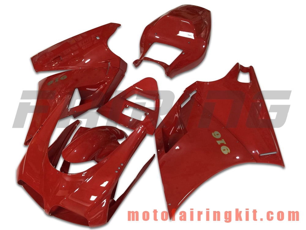 Fairing Kits Fit for 996 748 916 998 Biposto 1996 1997 1998 1999 2000 2001 2002 Plastic ABS Injection Mold Complete Motorcycle Body Aftermarket Bodywork Frame (Red) B041