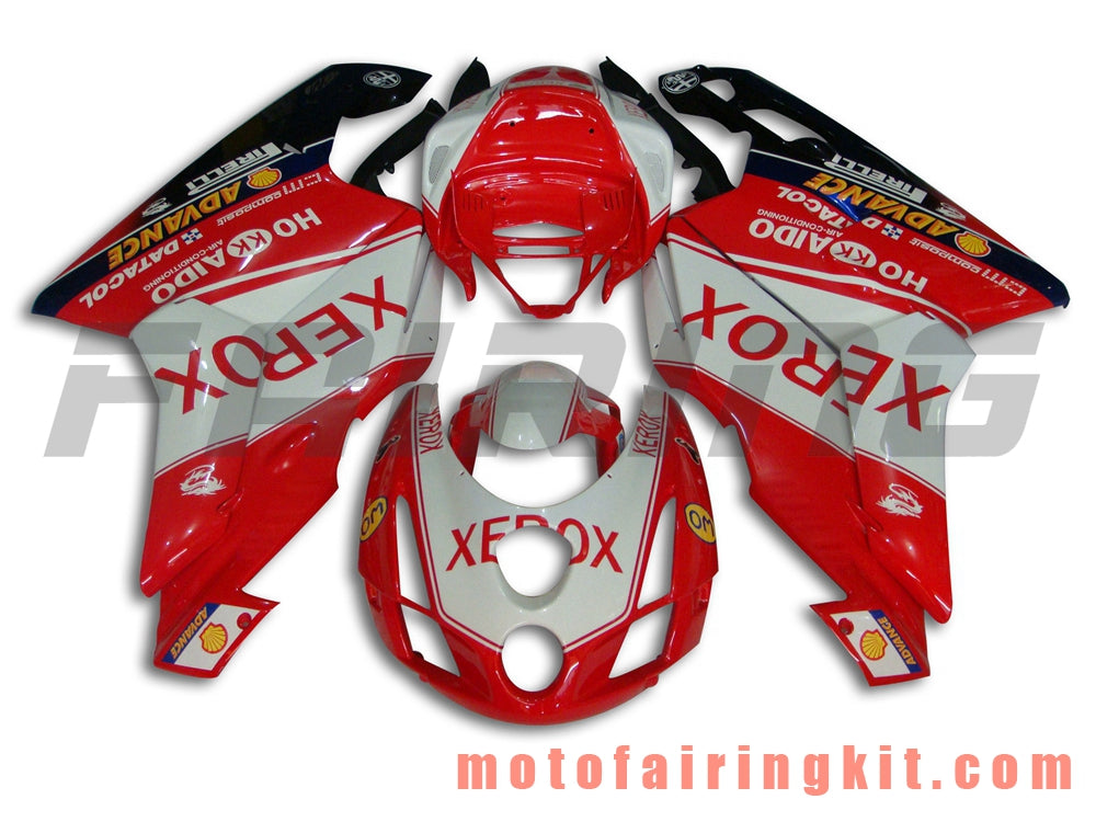 Fairing Kits Fit for 999 749 Monoposto 2003 2004 03 04 Plastic ABS Injection Mold Complete Motorcycle Body Aftermarket Bodywork Frame (Red & White) B005