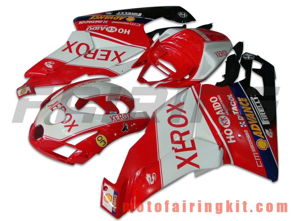 Kits de carenado aptos para 999 749 Monoposto 2003 2004 03 04 Molde de inyección de plástico ABS Carrocería completa para motocicleta Marco de carrocería de posventa (rojo y blanco) B005