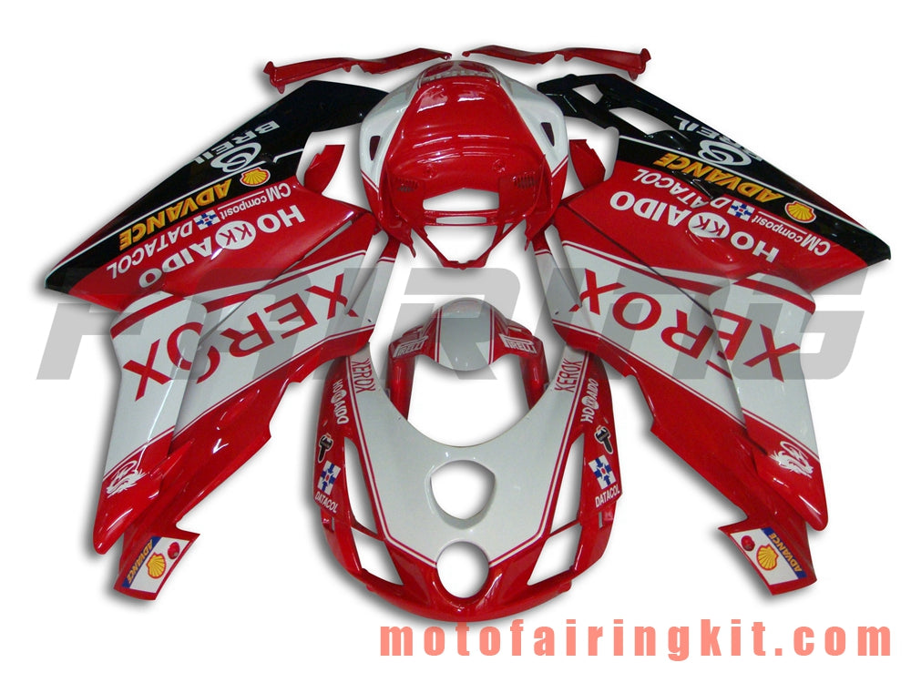 Fairing Kits Fit for 999 749 Monoposto 2003 2004 03 04 Plastic ABS Injection Mold Complete Motorcycle Body Aftermarket Bodywork Frame (Red & White) B007