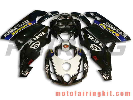 Fairing Kits Fit for 999 749 Monoposto 2003 2004 03 04 Plastic ABS Injection Mold Complete Motorcycle Body Aftermarket Bodywork Frame (Black & White) B011