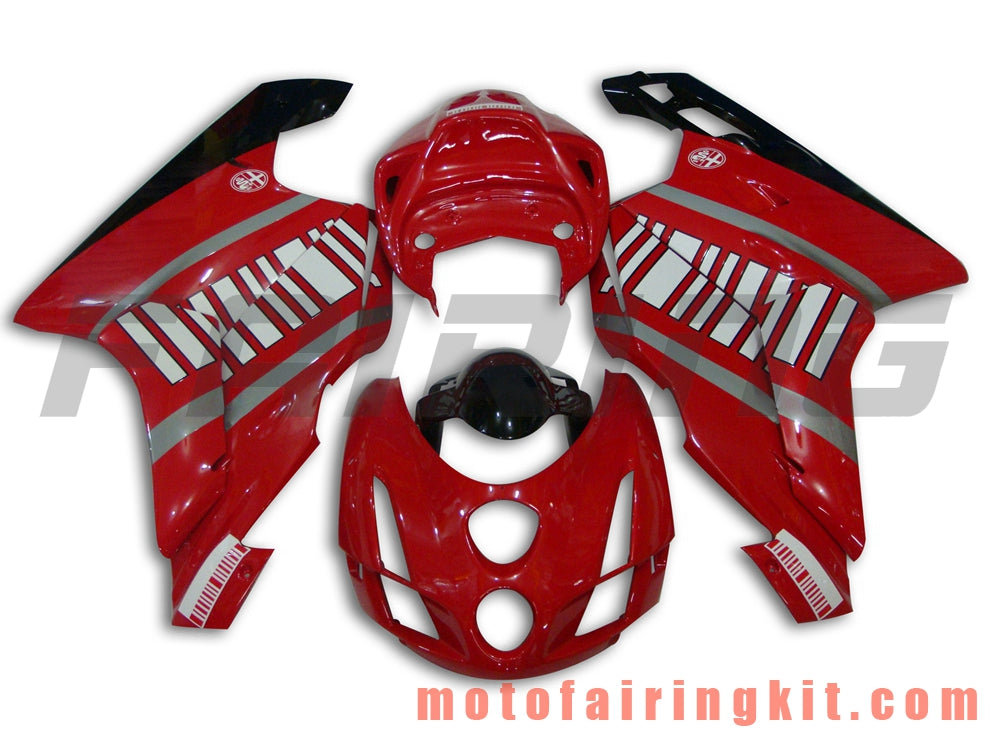 Kits de carenado aptos para 999 749 Monoposto 2003 2004 03 04 Molde de inyección de plástico ABS Carrocería completa para motocicleta Marco de carrocería de posventa (rojo y negro) B015