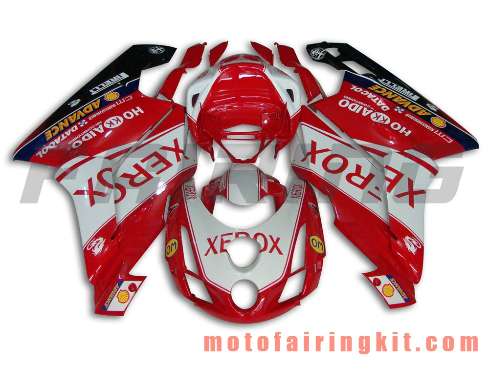 Kits de carenado aptos para 999 749 Monoposto 2003 2004 03 04 Molde de inyección de plástico ABS Carrocería completa para motocicleta Carrocería del mercado de accesorios Marco (rojo y blanco) B016