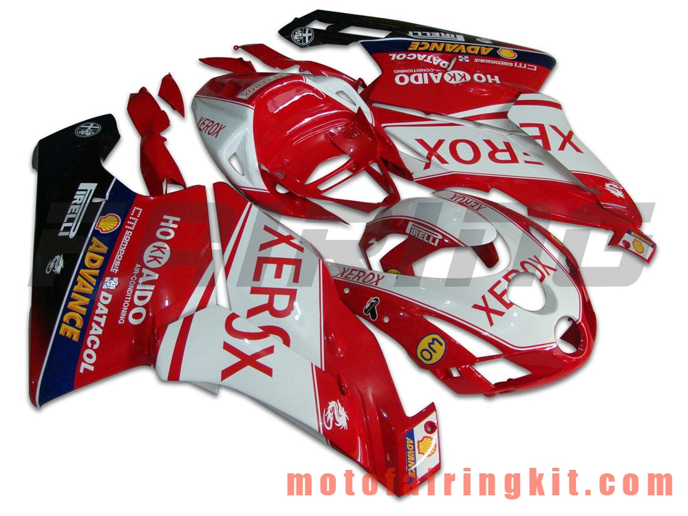 Kits de carenado aptos para 999 749 Monoposto 2003 2004 03 04 Molde de inyección de plástico ABS Carrocería completa para motocicleta Carrocería del mercado de accesorios Marco (rojo y blanco) B016