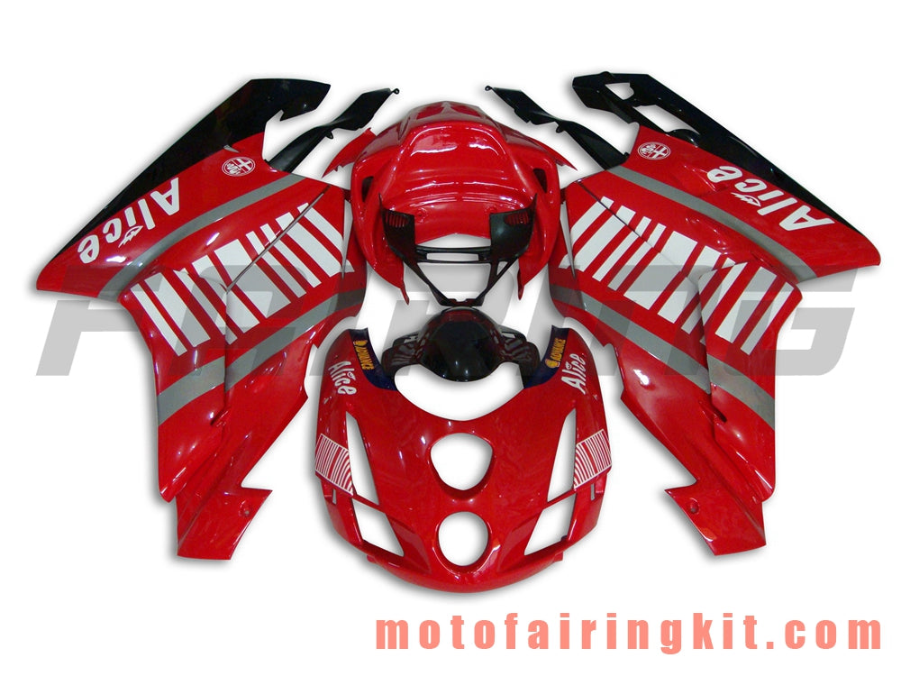 Fairing Kits Fit for 999 749 Monoposto 2003 2004 03 04 Plastic ABS Injection Mold Complete Motorcycle Body Aftermarket Bodywork Frame (Red & Black) B017