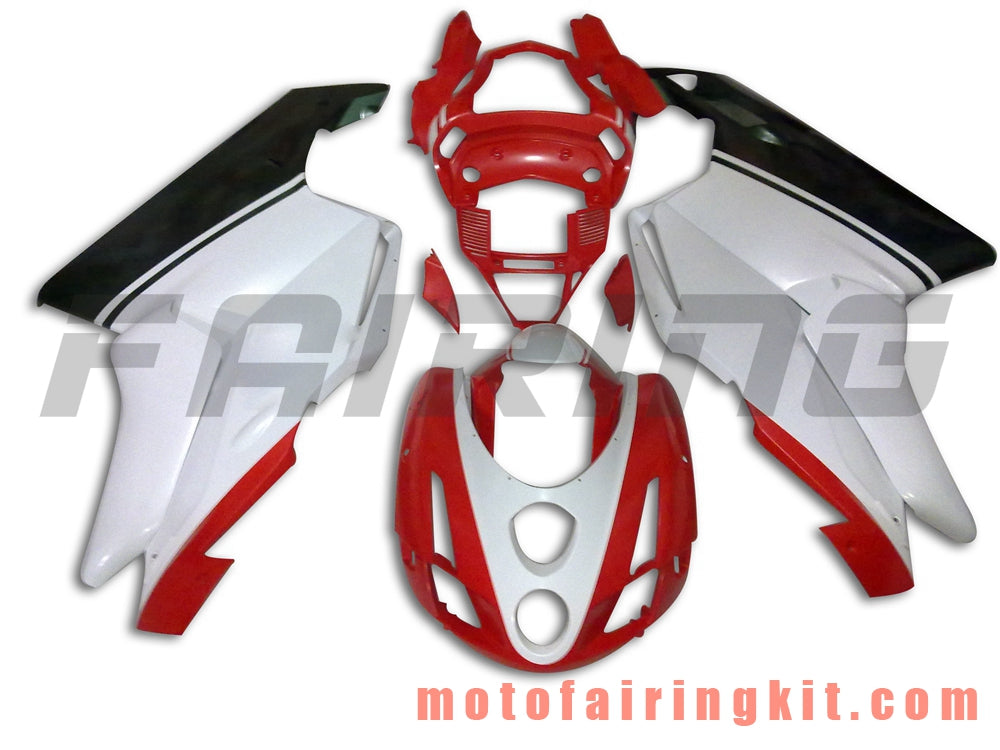 Kits de carenado aptos para 999 749 Monoposto 2003 2004 03 04 Molde de inyección de plástico ABS Carrocería completa para motocicleta Marco de carrocería de posventa (rojo y blanco) B018