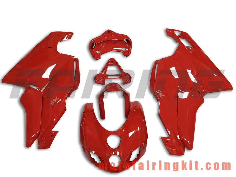 Kits de carenado aptos para 999 749 Monoposto 2003 2004 03 04 Molde de inyección de plástico ABS Carrocería completa para motocicleta Carrocería del mercado de accesorios Marco (rojo) B021