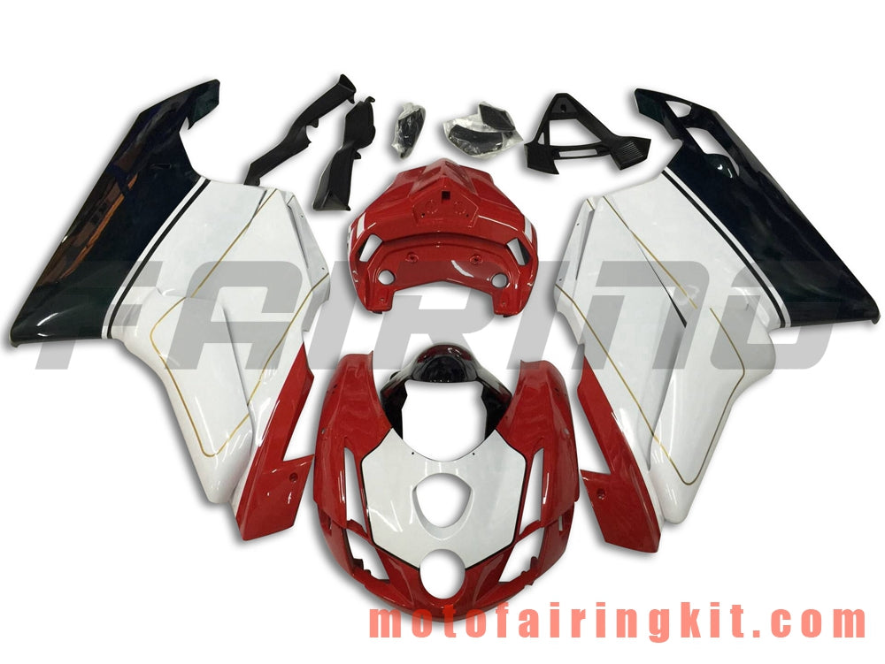 Kits de carenado aptos para 999 749 Monoposto 2003 2004 03 04 Molde de inyección de plástico ABS Carrocería completa para motocicleta Marco de carrocería de posventa (blanco y rojo) B022