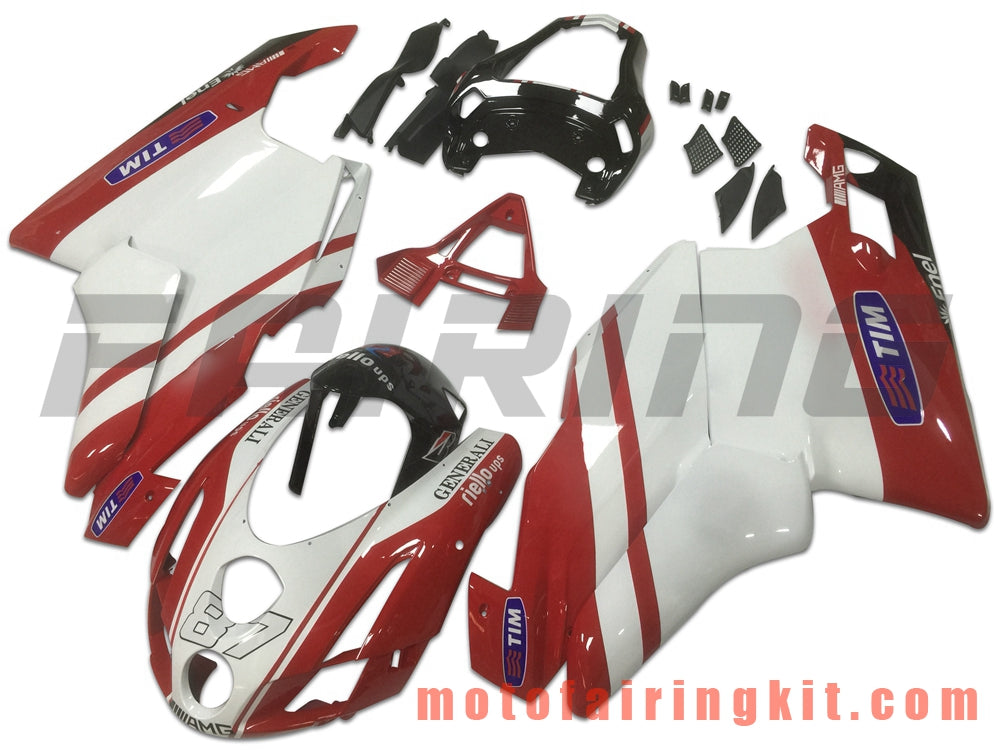 Kits de carenado aptos para 999 749 Monoposto 2003 2004 03 04 Molde de inyección de plástico ABS Carrocería completa para motocicleta Marco de carrocería de posventa (rojo y blanco) B026