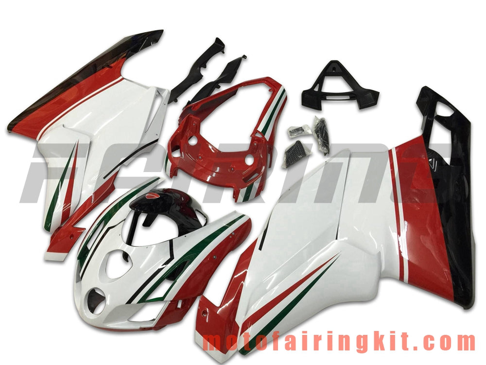 Fairing Kits Fit for 999 749 Monoposto 2003 2004 03 04 Plastic ABS Injection Mold Complete Motorcycle Body Aftermarket Bodywork Frame (White & Red) B027