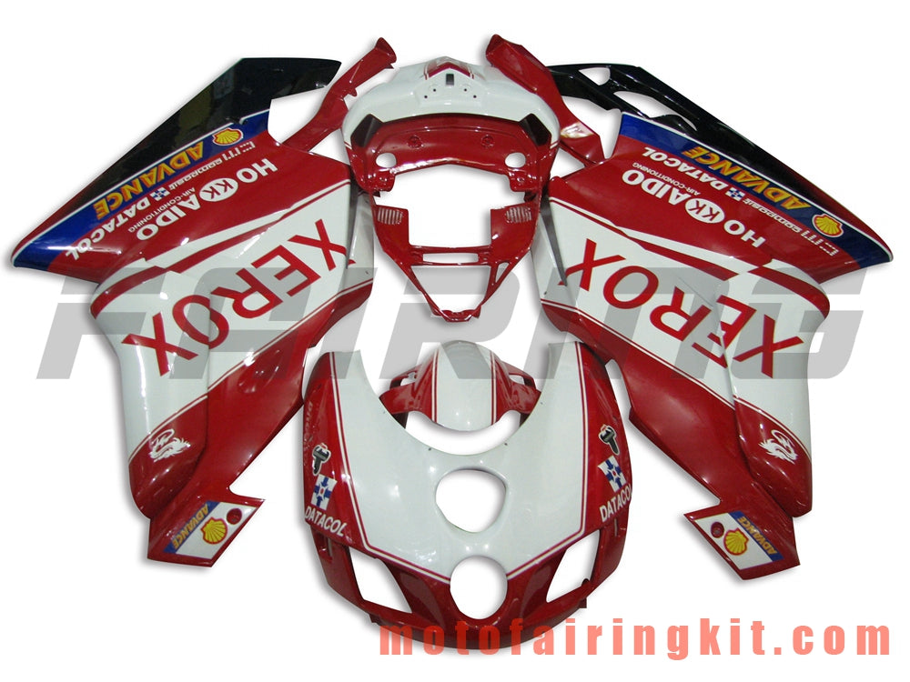 Kits de carenado aptos para 999 749 Monoposto 2005 2006 05 06 Molde de inyección de plástico ABS Carrocería completa para motocicleta Marco de carrocería de posventa (rojo y blanco) B001