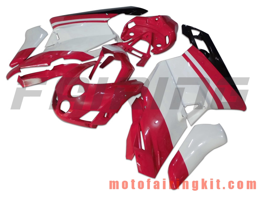 Fairing Kits Fit for 999 749 Monoposto 2005 2006 05 06 Plastic ABS Injection Mold Complete Motorcycle Body Aftermarket Bodywork Frame (Red & White) B002