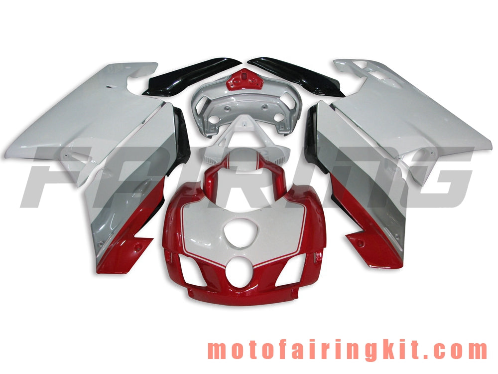 Fairing Kits Fit for 999 749 Monoposto 2005 2006 05 06 Plastic ABS Injection Mold Complete Motorcycle Body Aftermarket Bodywork Frame (White & Red) B003