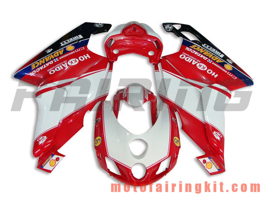 Fairing Kits Fit for 999 749 Monoposto 2005 2006 05 06 Plastic ABS Injection Mold Complete Motorcycle Body Aftermarket Bodywork Frame (Red & White) B005