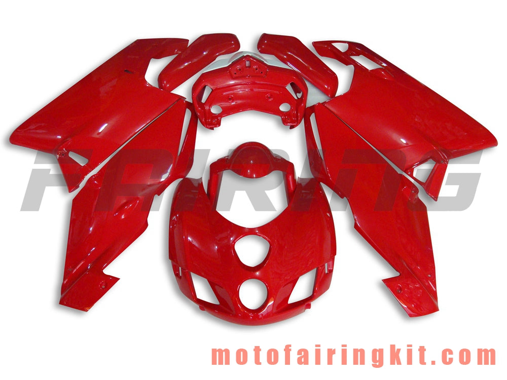 Kits de carenado aptos para 999 749 Monoposto 2005 2006 05 06 Molde de inyección de plástico ABS Carrocería completa para motocicleta Carrocería del mercado de accesorios Marco (rojo y blanco) B006