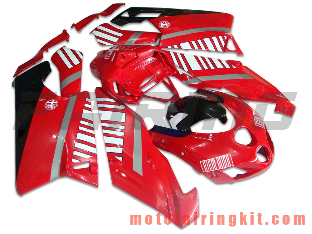 Fairing Kits Fit for 999 749 Monoposto 2005 2006 05 06 Plastic ABS Injection Mold Complete Motorcycle Body Aftermarket Bodywork Frame (Red & Black) B008