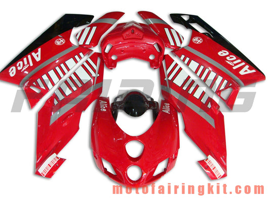 Fairing Kits Fit for 999 749 Monoposto 2005 2006 05 06 Plastic ABS Injection Mold Complete Motorcycle Body Aftermarket Bodywork Frame (Red & Black) B010