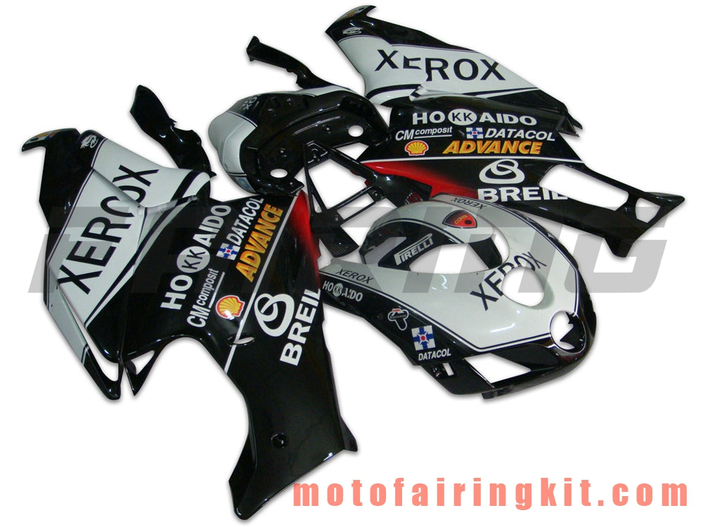 Kits de carenado aptos para 999 749 Monoposto 2005 2006 05 06 Molde de inyección de plástico ABS Carrocería completa para motocicleta Marco de carrocería de posventa (blanco y negro) B012