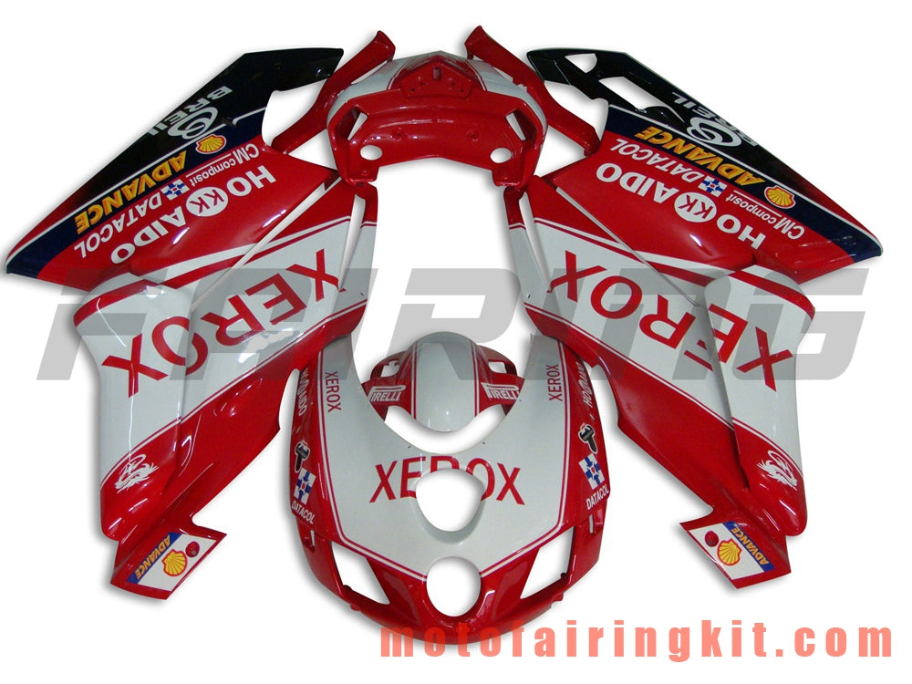 Fairing Kits Fit for 999 749 Monoposto 2005 2006 05 06 Plastic ABS Injection Mold Complete Motorcycle Body Aftermarket Bodywork Frame (Red & White) B013