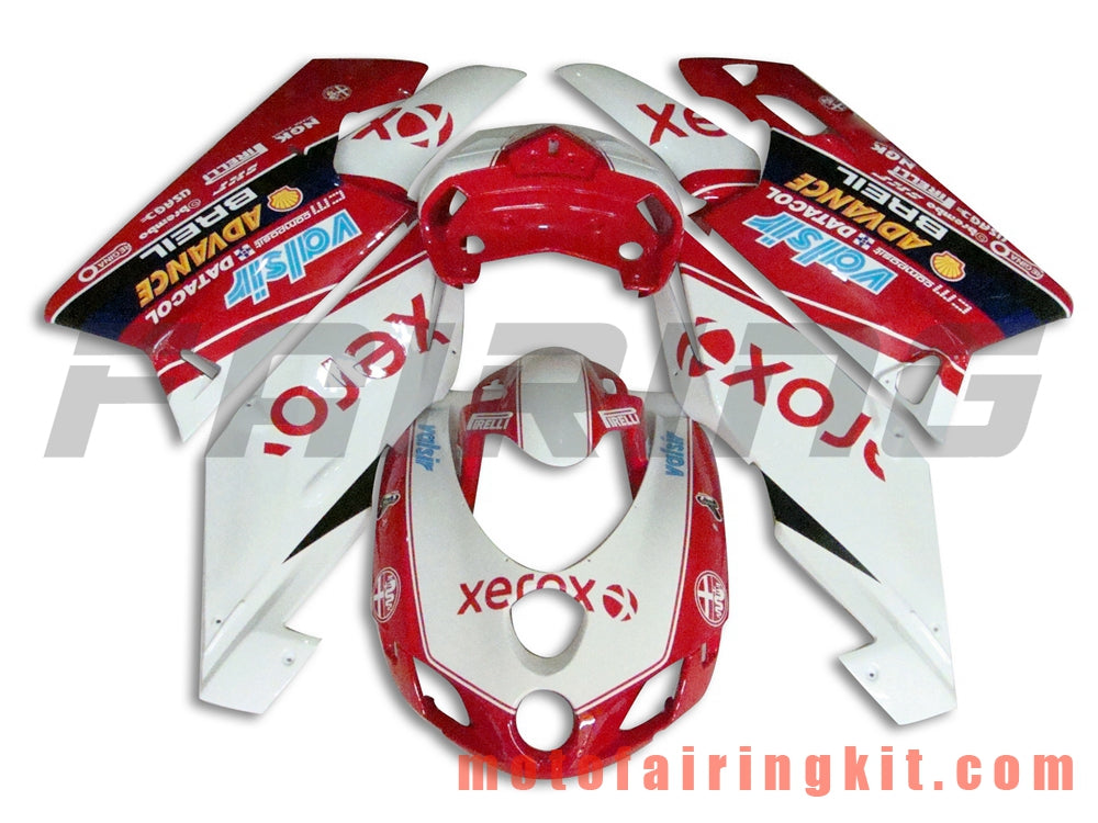 Fairing Kits Fit for 999 749 Monoposto 2005 2006 05 06 Plastic ABS Injection Mold Complete Motorcycle Body Aftermarket Bodywork Frame (Red & White) B014