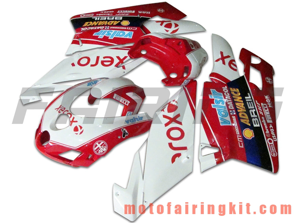 Kits de carenado aptos para 999 749 Monoposto 2005 2006 05 06 Molde de inyección de plástico ABS Carrocería completa para motocicleta Marco de carrocería de posventa (rojo y blanco) B014