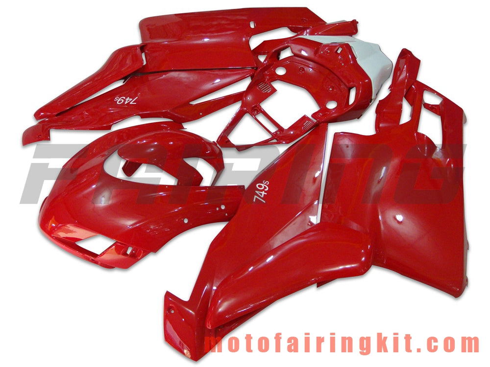 Kits de carenado aptos para 999 749 Monoposto 2005 2006 05 06 Molde de inyección de plástico ABS Carrocería completa para motocicleta Carrocería del mercado de accesorios Marco (rojo y blanco) B016