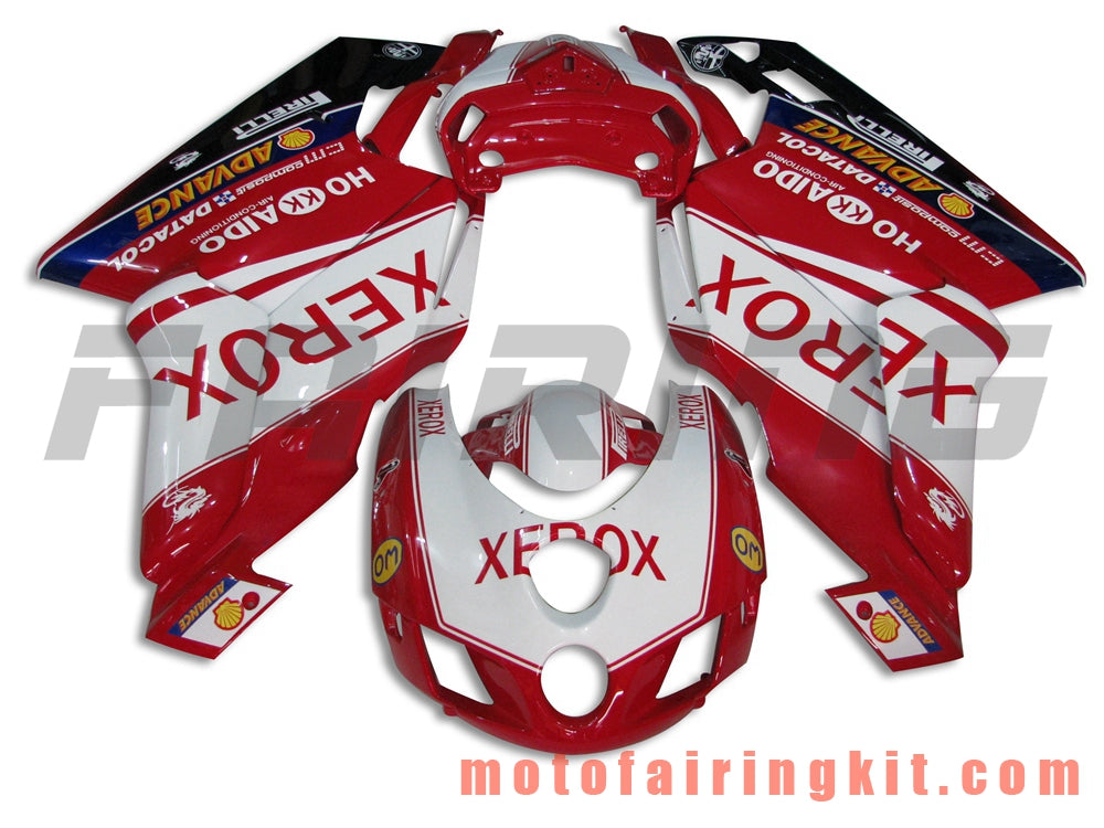 Kits de carenado aptos para 999 749 Monoposto 2005 2006 05 06 Molde de inyección de plástico ABS Carrocería completa para motocicleta Marco de carrocería de posventa (rojo y blanco) B017