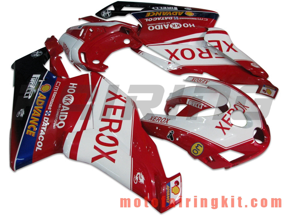 Kits de carenado aptos para 999 749 Monoposto 2005 2006 05 06 Molde de inyección de plástico ABS Carrocería completa para motocicleta Marco de carrocería de posventa (rojo y blanco) B017