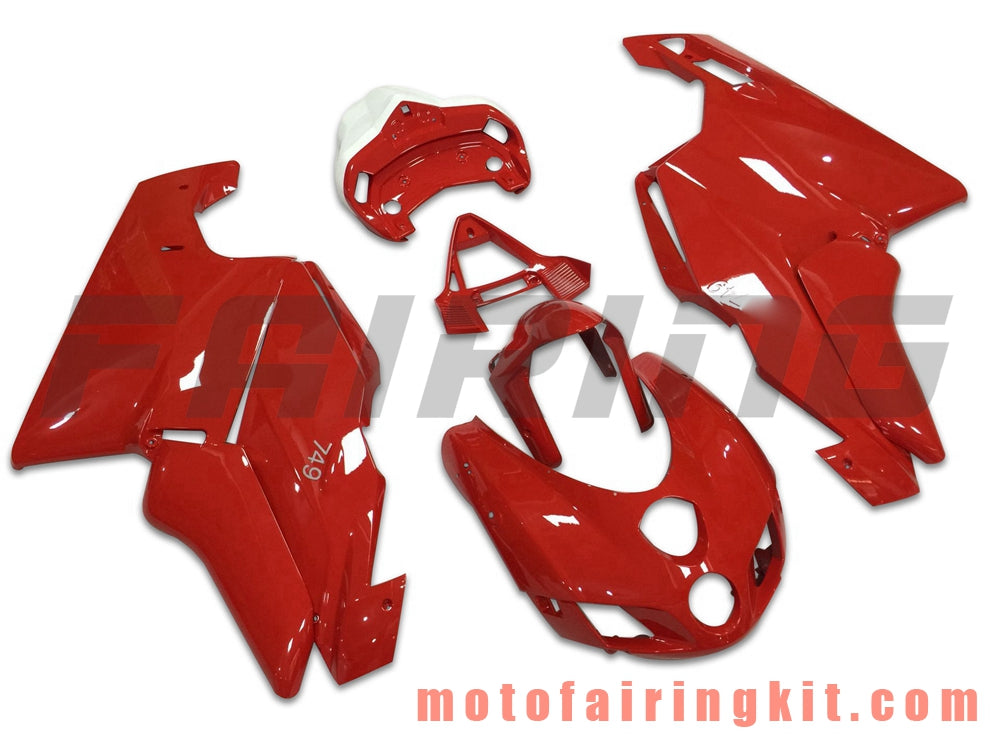 Kits de carenado aptos para 999 749 Monoposto 2005 2006 05 06 Molde de inyección de plástico ABS Carrocería completa para motocicleta Carrocería del mercado de accesorios Marco (rojo) B019