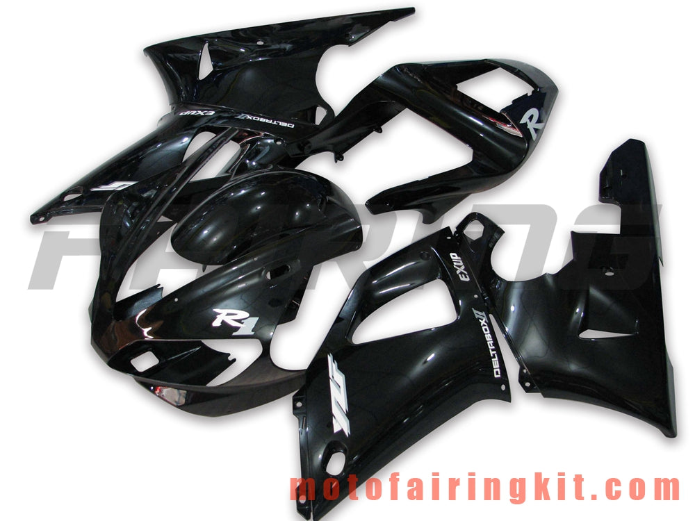 Fairing Kits Fit for YZF-1000 R1 2000 2001 YZF 1000 R1 00 01 Plastic ABS Injection Mold Complete Motorcycle Body Aftermarket Bodywork Frame (Black) B001