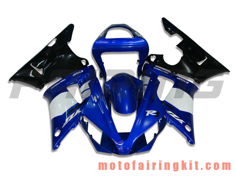 Kits de carenado aptos para YZF-1000 R1 2000 2001 YZF 1000 R1 00 01 Molde de inyección de plástico ABS Carrocería completa para motocicleta Marco de carrocería de posventa (azul y negro) B007