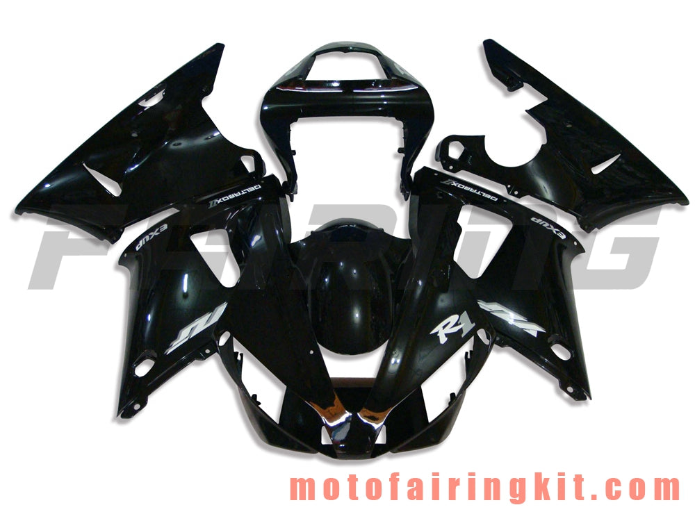 Fairing Kits Fit for YZF-1000 R1 2000 2001 YZF 1000 R1 00 01 Plastic ABS Injection Mold Complete Motorcycle Body Aftermarket Bodywork Frame (Black) B008