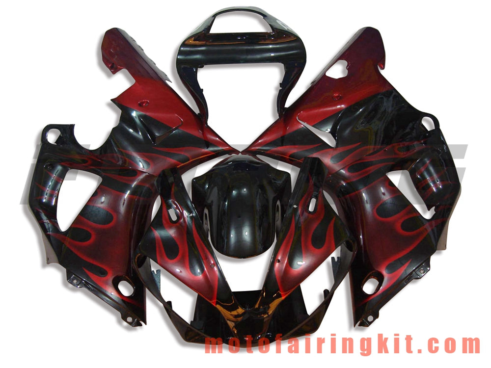 Fairing Kits Fit for YZF-1000 R1 2000 2001 YZF 1000 R1 00 01 Plastic ABS Injection Mold Complete Motorcycle Body Aftermarket Bodywork Frame (Red & Black) B010