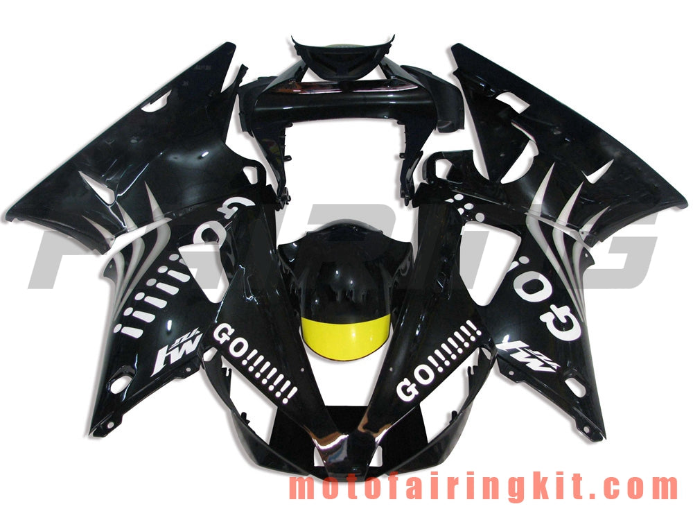 Kits de carenado aptos para YZF-1000 R1 2000 2001 YZF 1000 R1 00 01 Molde de inyección de plástico ABS Carrocería completa para motocicleta Marco de carrocería de posventa (negro y amarillo) B011