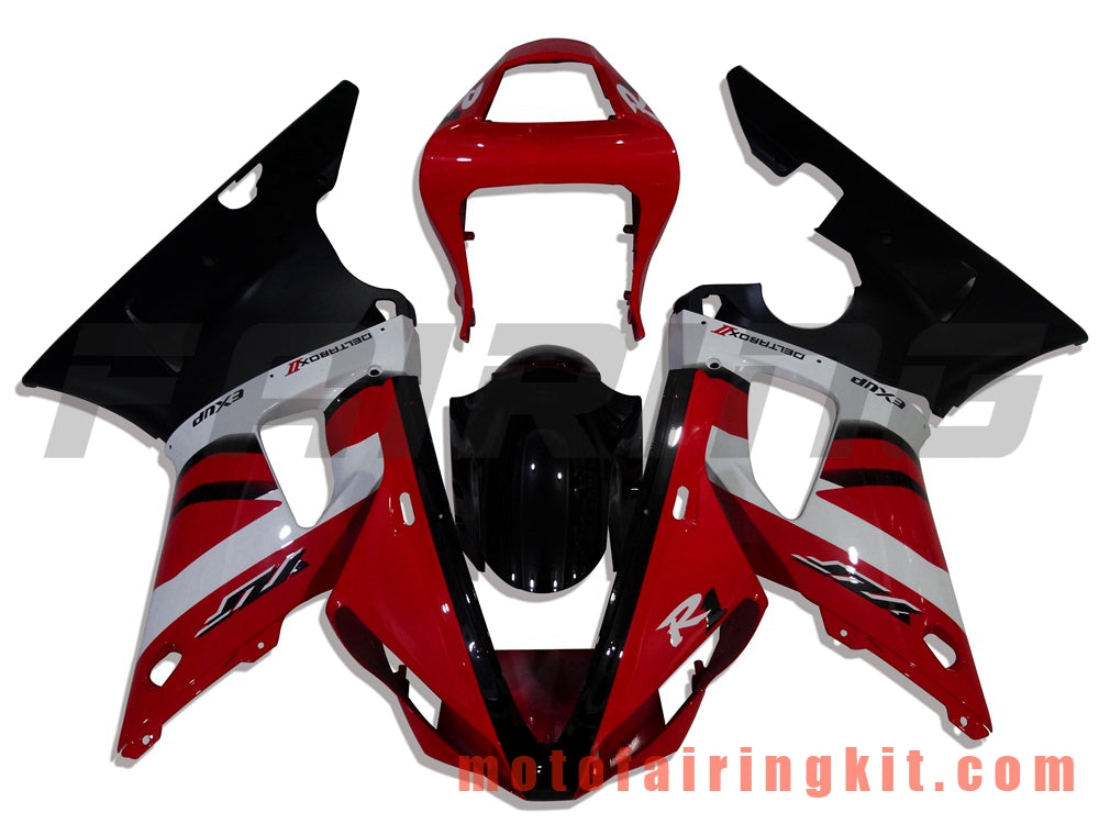 Fairing Kits Fit for YZF-1000 R1 2000 2001 YZF 1000 R1 00 01 Plastic ABS Injection Mold Complete Motorcycle Body Aftermarket Bodywork Frame (Red & Black) B015